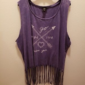 FRINGED TANK | BLUE-PURPLE